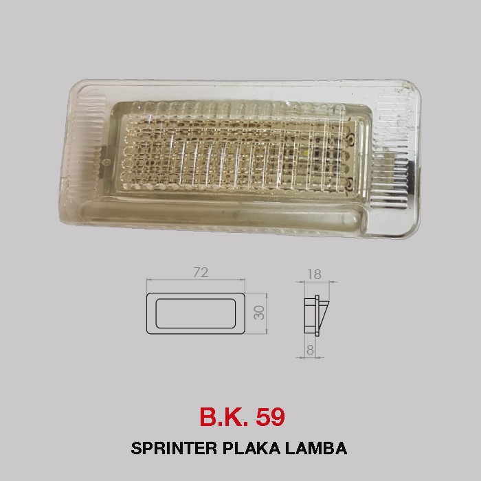 B.K 59 - SPRINTER PLAKA LAMBA