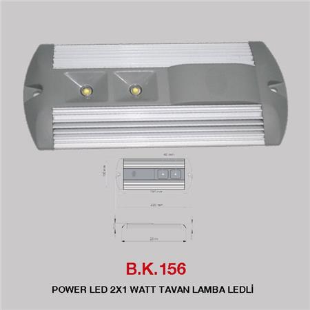 B.K. 156 -  POWER LED 2X1 WATT TAVAN LAMBA